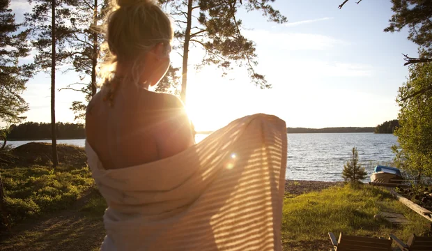 Entspannen am See in Finnland