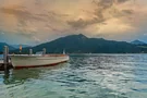 Blick auf den Starnberger See vor einem Gewitter