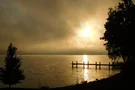 Sonnenuntergang über dem Waginger See
