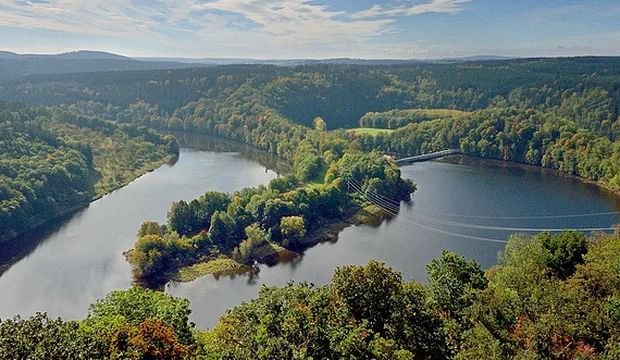 Ausblick auf die Bleilochtalsperre Bleilochtalsperre