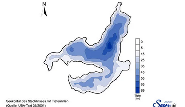 Tiefenkarte des Stechlinsees