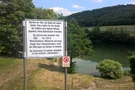 Hinweisschild am Badesee Mulfingen