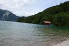 Walchensee Pfähle im Wasser