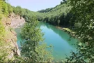 Bergsee Oberlübbe blaues Wasser