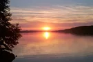 Ruppiner See Baden im Sonnenuntergang