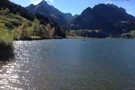 Stand Paddling auf dem Schwarzsee