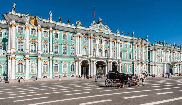 Ein Teil des Museumskomplexes Eremitage in Sankt Petersburg