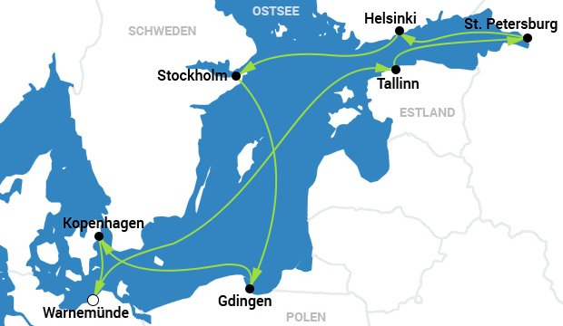 "Ostesee 2" - Route der AIDAdiva "Ostesee 2" - Route der AIDAdiva