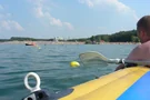 Boot fahren auf dem Silbersee bei Haltern