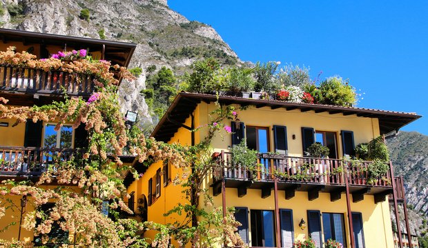 Bunte Häuser von Limone Sul Garda Bunte Häuser von Limone Sul Garda