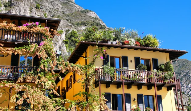 Bunte Häuser von Limone Sul Garda