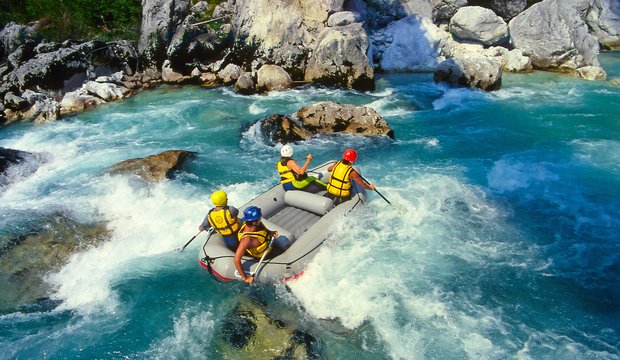 Rafting auf dem Soča Rafting auf dem Soča