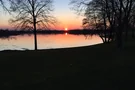 Wunderschöner Sonnenuntergang am Schweinfurter Baggersee