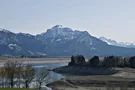 Der abgelassene Forggensee beim Umbau