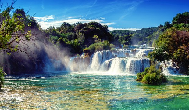Krka-Wässerfälle in Kroatien Krka-Wässerfälle in Kroatien