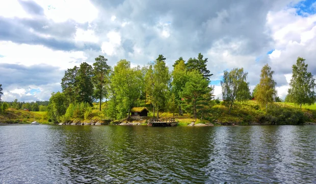 Hütte See Schweden