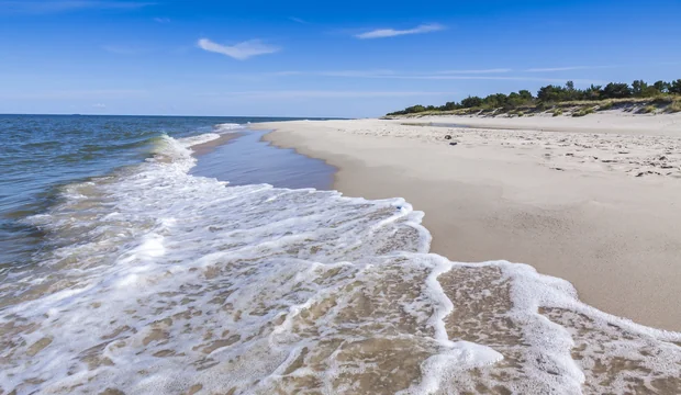 Sandstrand der polnischen Halbinsel Hel