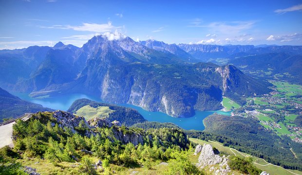 Blick vom Wanderweg auf dem Königssee Blick vom Wanderweg auf dem Königssee