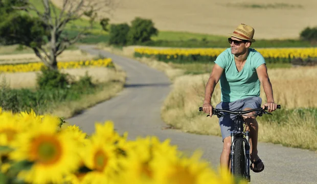 Rad fahren in der Region des Neusiedler Sees