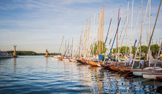 Segelboote bei der internationalen Bodenseewoche 2018