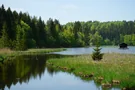 Hütte auf dem Hackensee