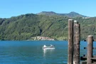 Blick vom Steg auf den Ortasee