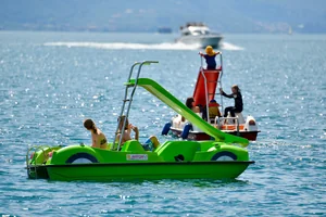 Tretboot fahren auf dem Gardasee Tretboot fahren auf dem Gardasee