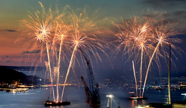 Feuerwerk bei der Kieler Woche