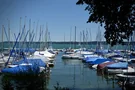 Blick auf den Hafen am Starnberger See