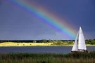 Ein Regenbogen über der Goitzsche