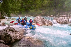 Rafting auf der Soča Rafting auf der Soča