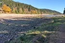 Der Lütschestausee nach dem heißen Sommer 2018