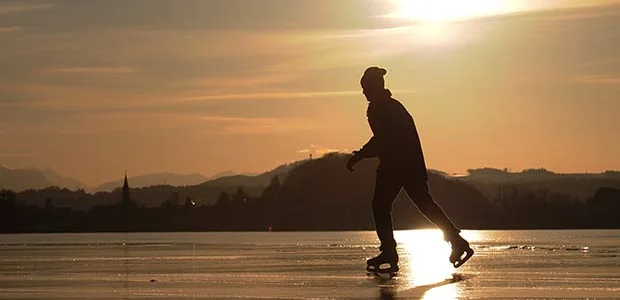 Eislaufen auf dem Mattsee