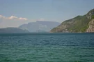 Blick auf die Berge und den Lac d'Annecy