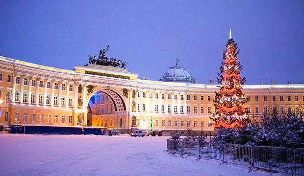 Weihnachtsstimmung in Sankt Petersburg