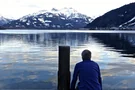 Blick auf den winterlichen Zeller See