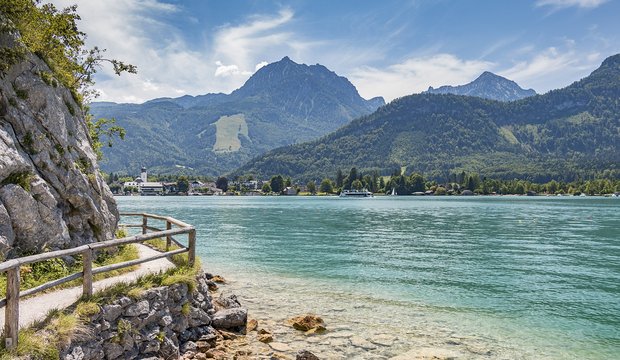 Wanderweg am Wolfgangsee Wanderweg am Wolfgangsee