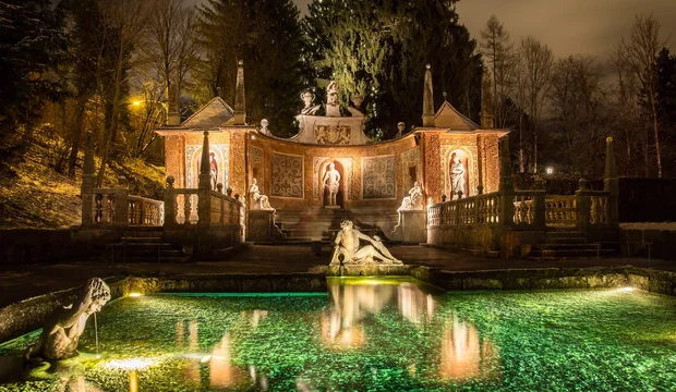 Die Wasserspiele im Schloss Hellbrunn Die Wasserspiele im Schloss Hellbrunn