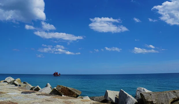Blick auf das Meer bei Sassnitz Blick auf das Meer bei Sassnitz