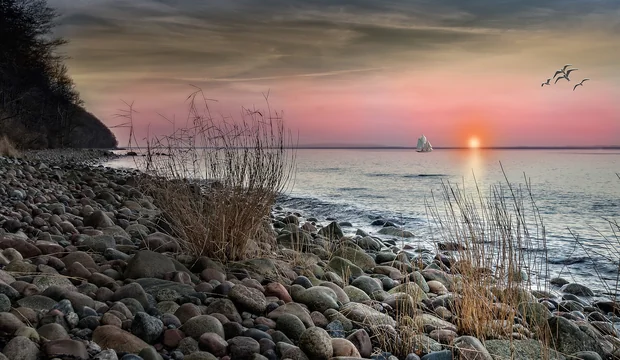 Sonnenuntergang auf Rügen