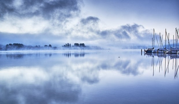 Spiegelung der Wolken im Bodensee Spiegelung der Wolken im Bodensee