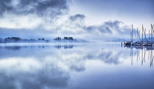 Spiegelung der Wolken im Bodensee Spiegelung der Wolken im Bodensee