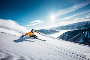 Skifahren im Winter auf der Schmittenhöhe