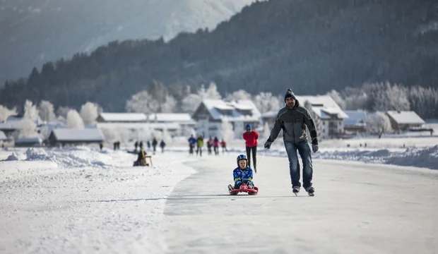 Eislaufen auf dem Weißensee