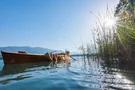 Erholung mit dem Ruderboot am Faaker See