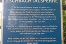 Eschbachtalsperre - Infotafel