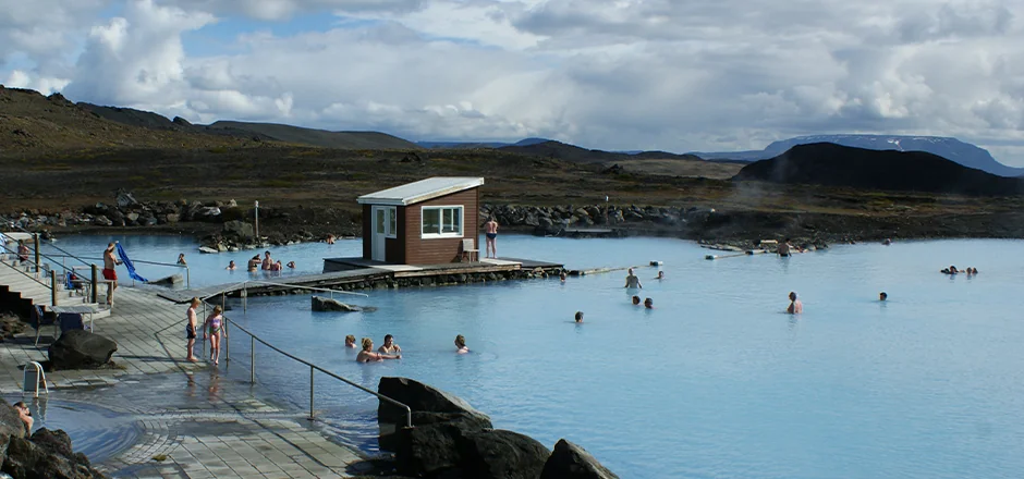 Entspannen in brodelnder Landschaft